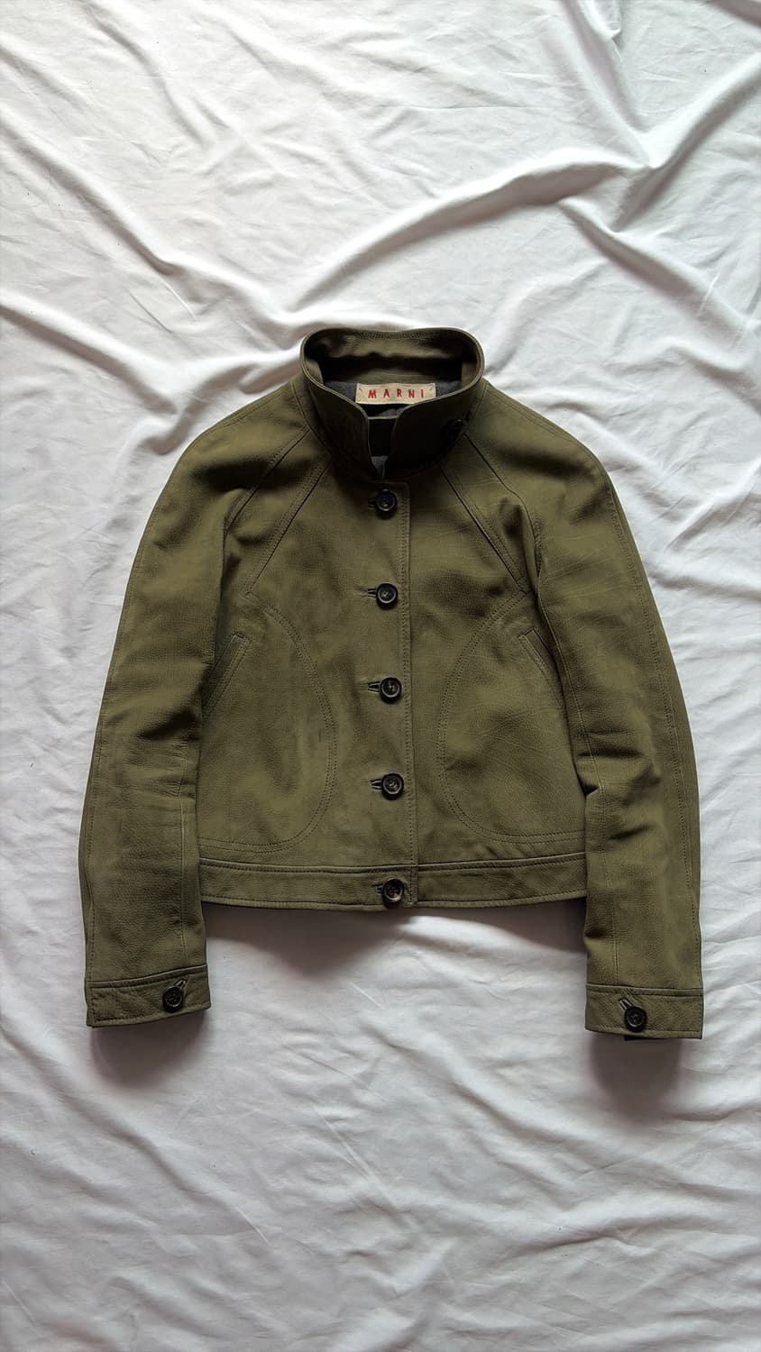 Calfskin High Neck Jacket 상품이미지2