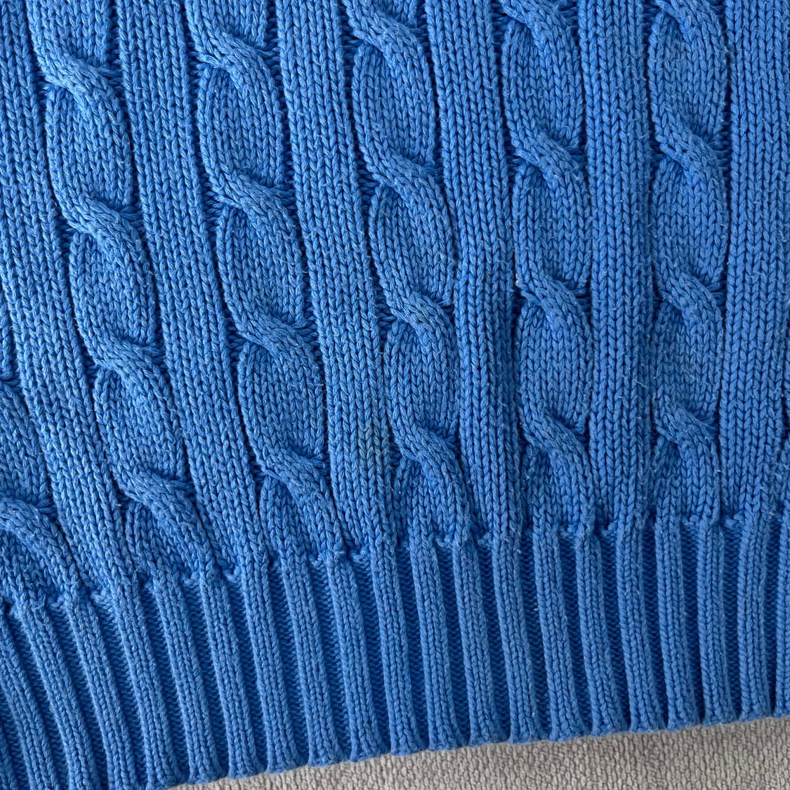 W95 폴로랄프로렌 스카이블루 꽈배기 니트 상품이미지5