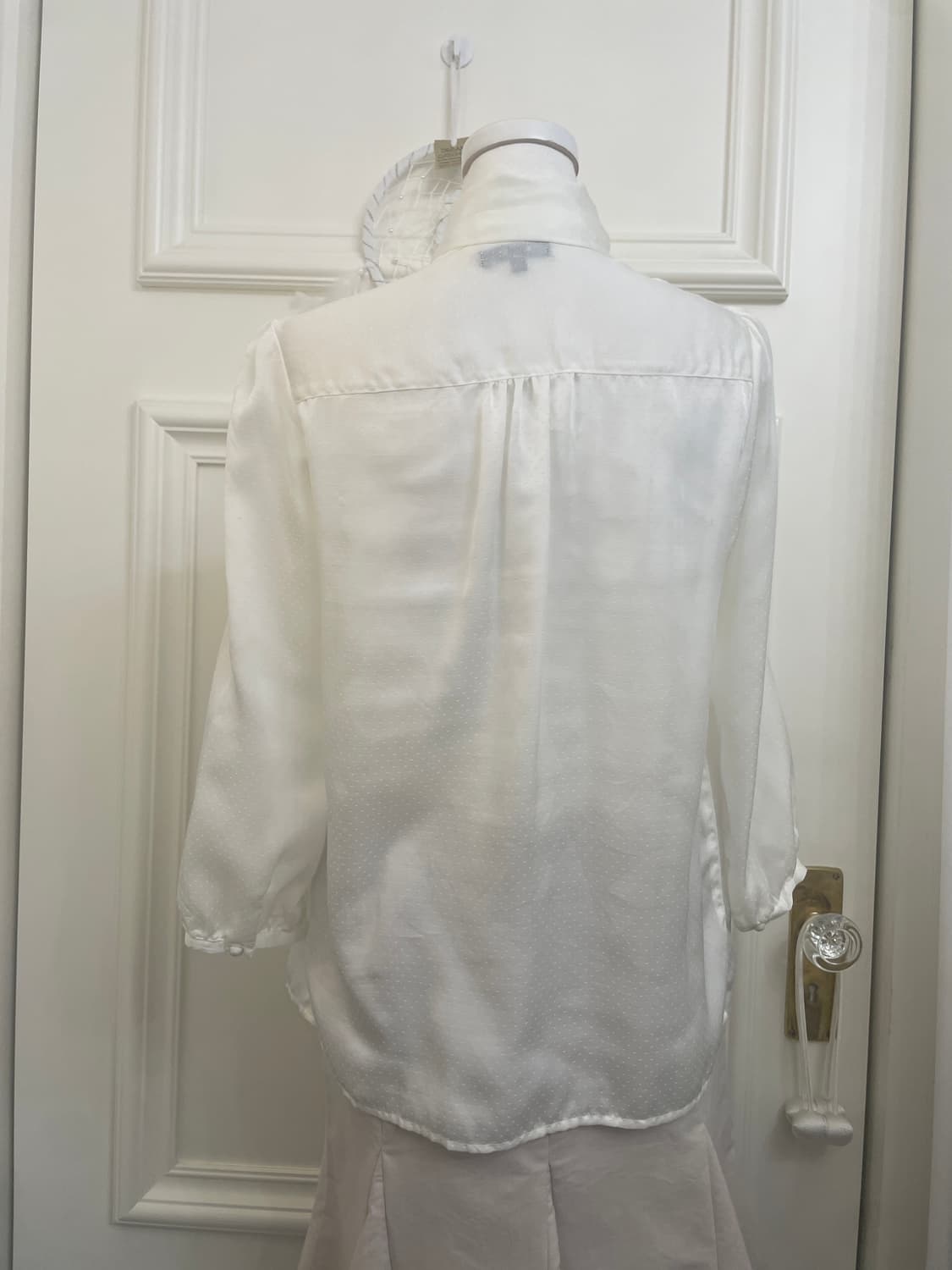 ivory bow point dot lovely blouse 상품이미지4
