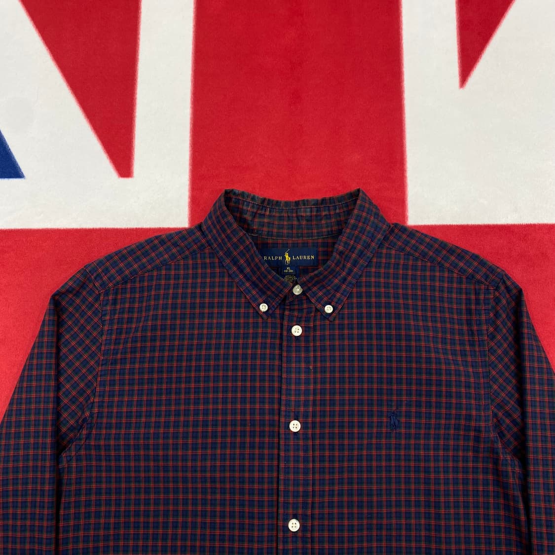  폴로 체크셔츠 실측 M  상품이미지3