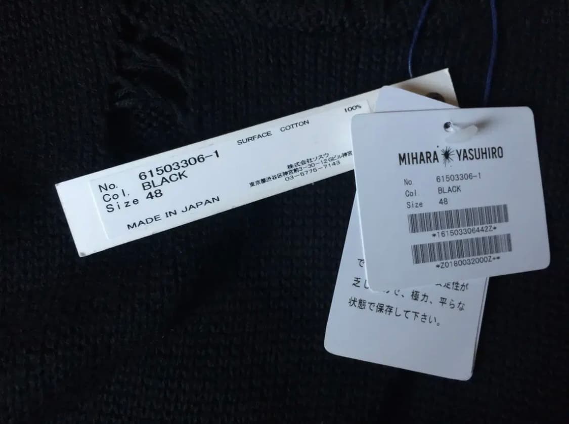 미하라 야스히로 블랙 디스트로이드 니트 상품이미지9