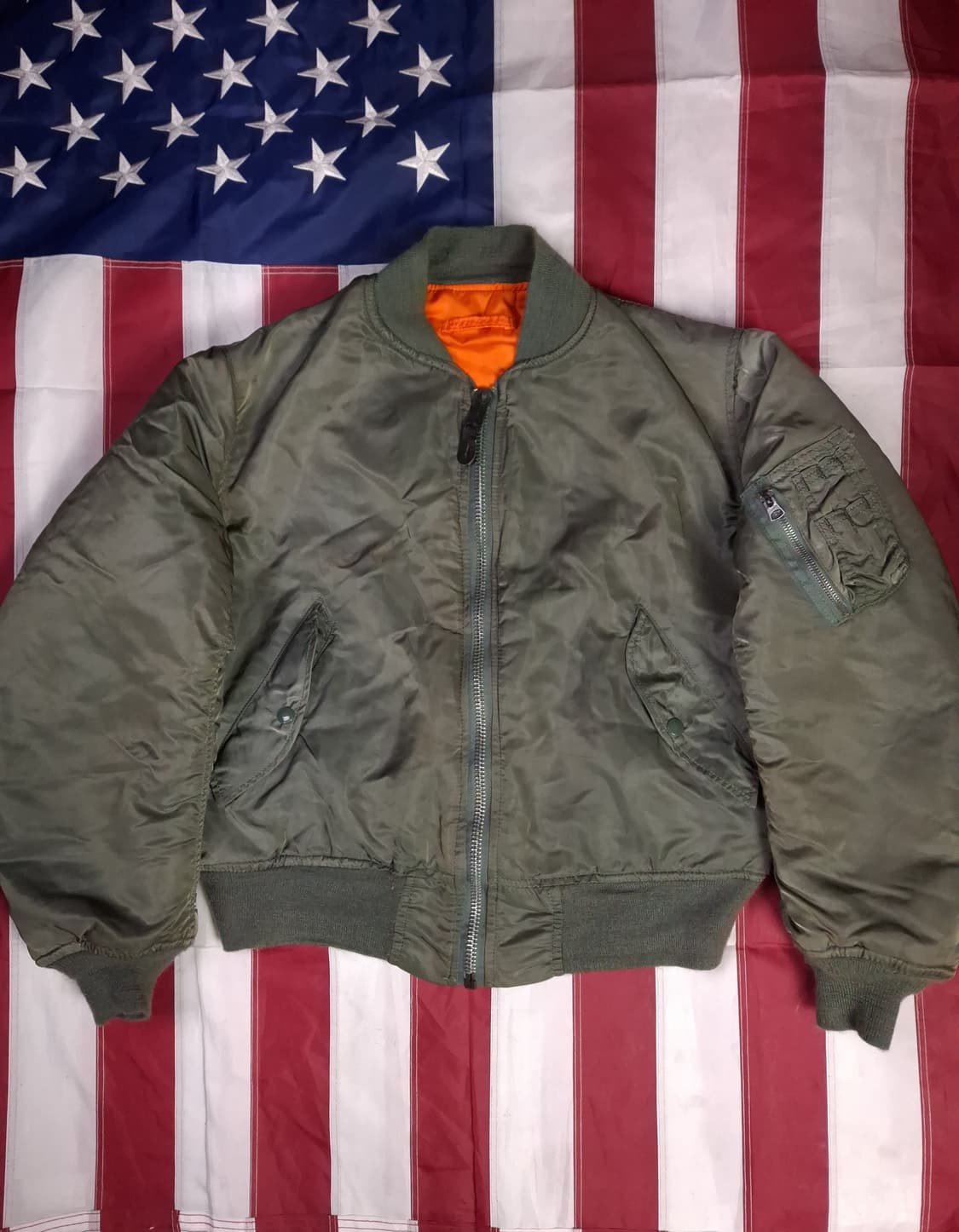 오리지날 미국제조 알파사 미공군 민수용 MA-1 항공자켓 상품이미지2