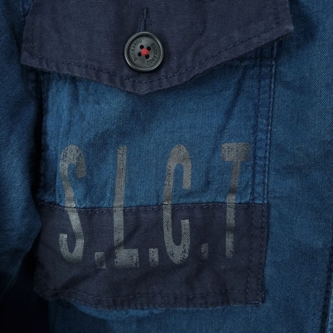 [버커루] 빈티지 워시드 밀리터리 셔츠 네이비 M19501 상품이미지6