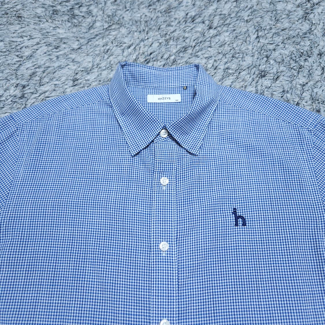 헤지스)100 남자 마이크로 체크셔츠남방 / 왕눈이샵 상품이미지3