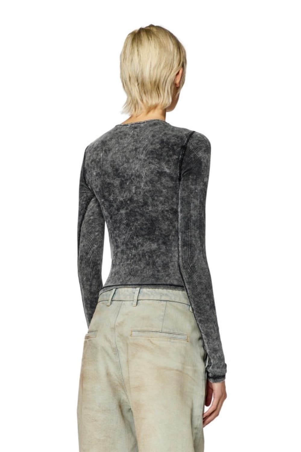 디젤 T 리스펙 LS 리브드 탑 다크 그레이 상품이미지3