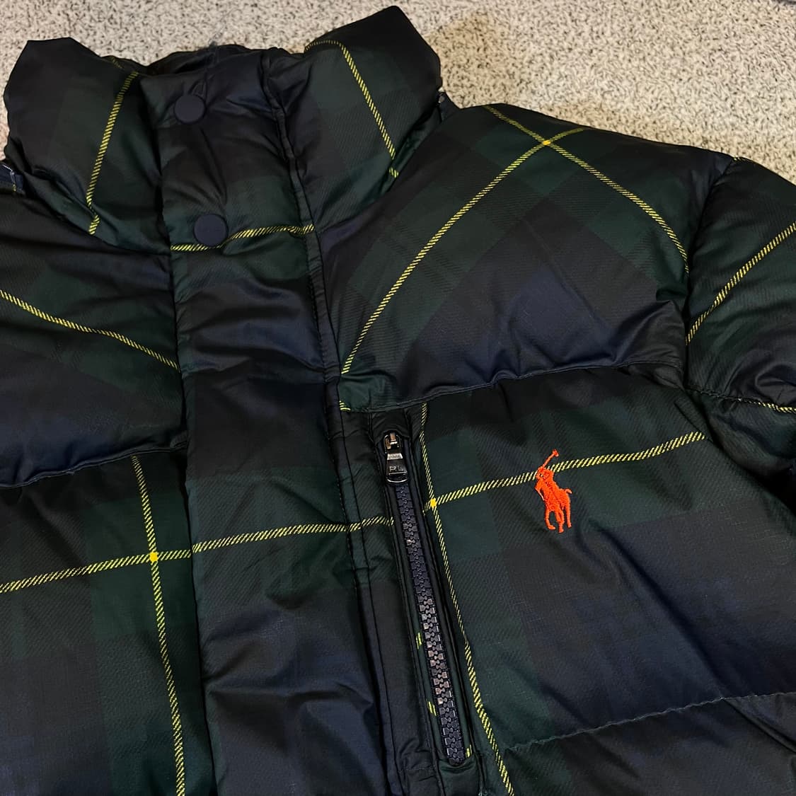 폴로 랄프로렌 블랙와치 덕다운 롱패딩 상품이미지2