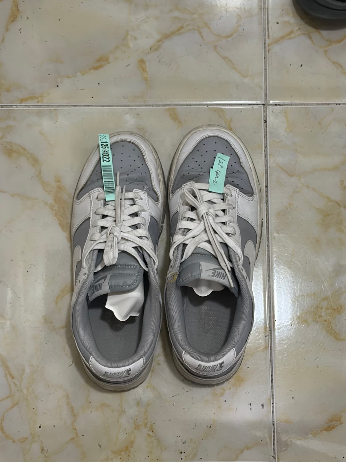 나이키 덩크 로우 레트로 화이트 뉴트럴 그레이 (260) 상품이미지4