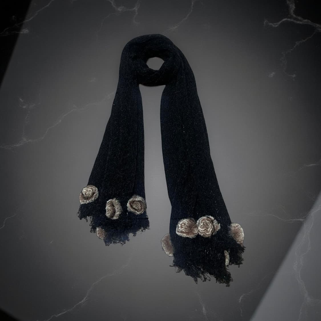 Vintage mink flower muffler 상품이미지1