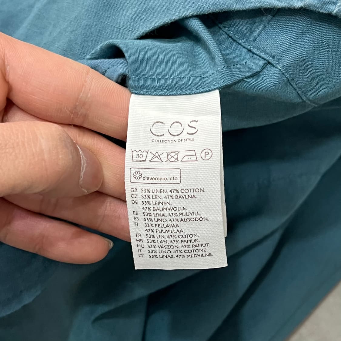  코스 히든버튼 하프 셔츠 원피스 y15941 상품이미지7