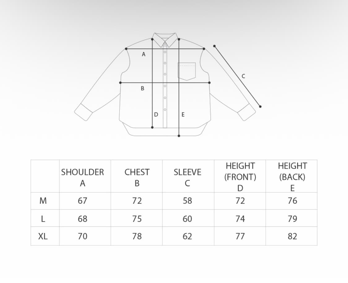스티그마 바토스 오버사이즈 블루 체크 셔츠 M 상품이미지3