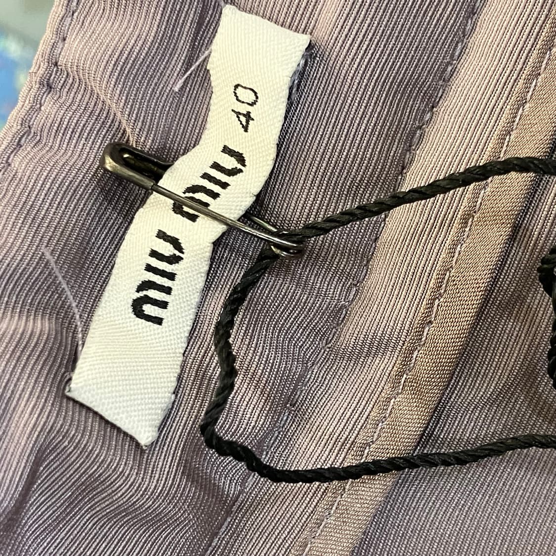 미우미우 라벤더 나일론 미니스커트 40 상품이미지4