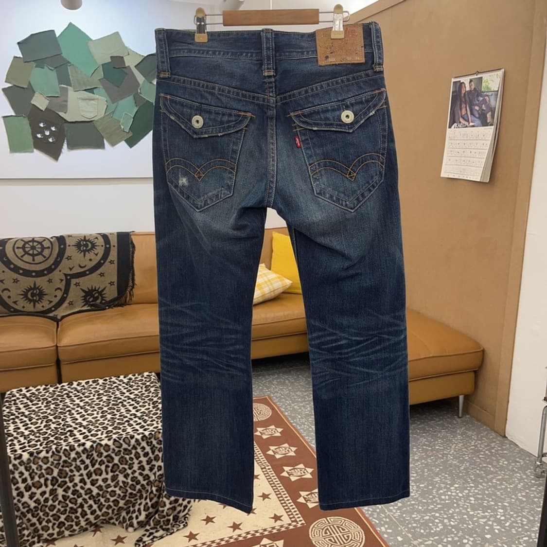 리바이스 523 디스트로이드 페인팅 패치 데님팬츠 30인치 C09162 상품이미지4