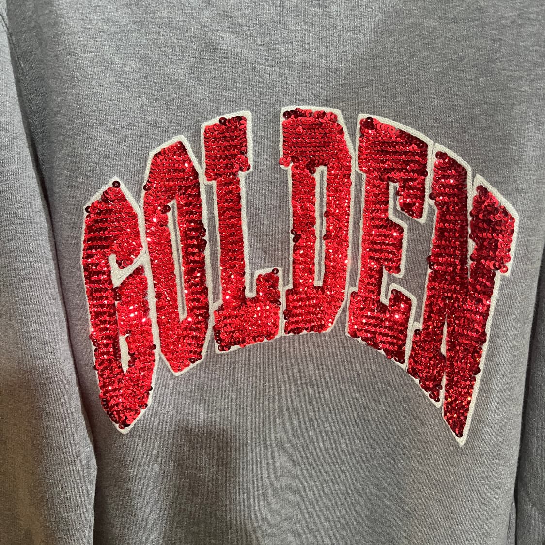 (남녀공용 XS) 골든구스 스팽글 맨투맨 스웻셔츠 그레이 상품이미지2