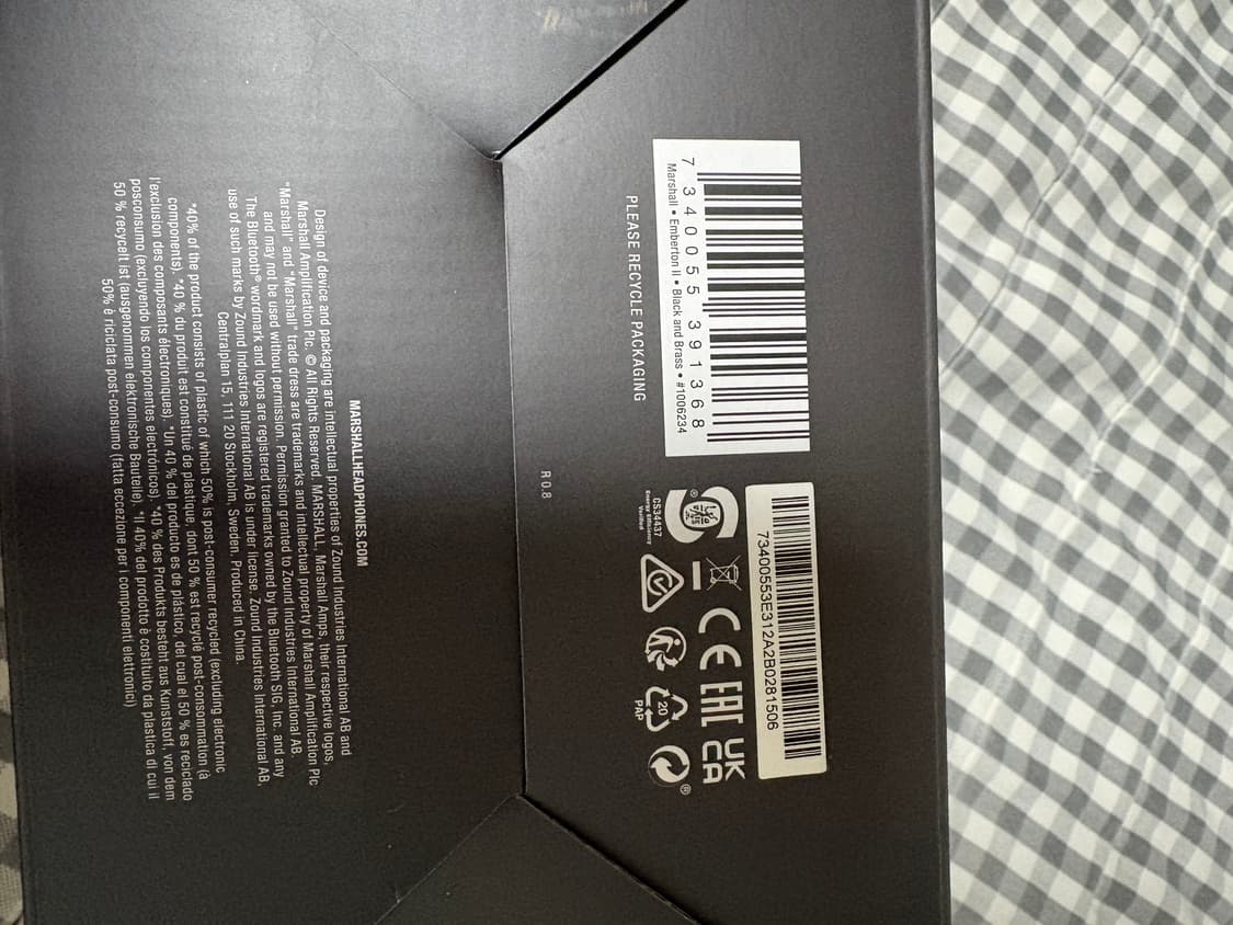 마샬 엠버튼2 블랙 브레스 블루투스 스피커 팝니다 상품이미지3