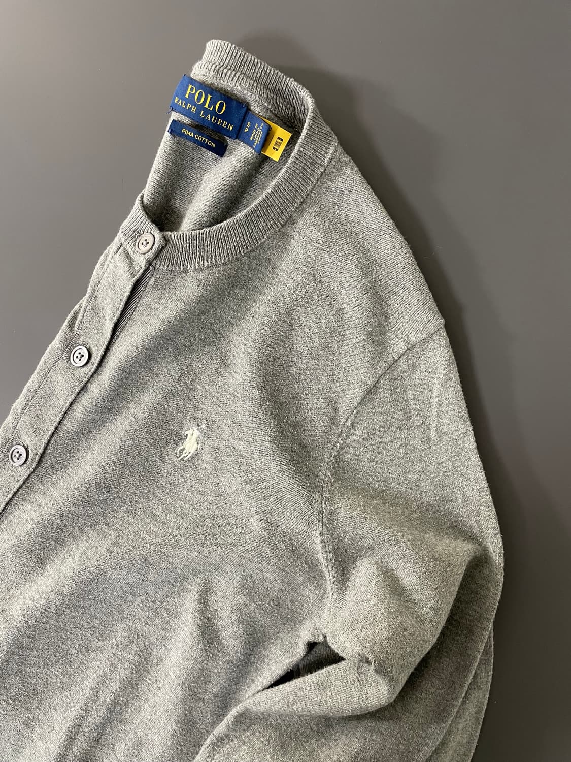 [S] 폴로 랄프로렌 피마코튼 가디건 QR인증 상품이미지4