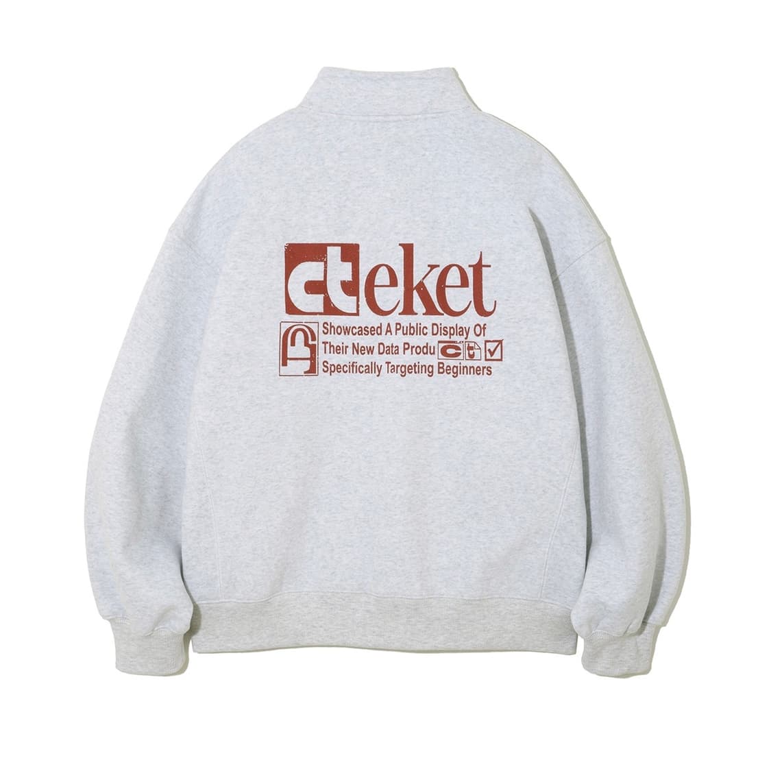 (L) Teket 테켓 플랜 하프집업 스웻셔츠 멜란지그레이 상품이미지1