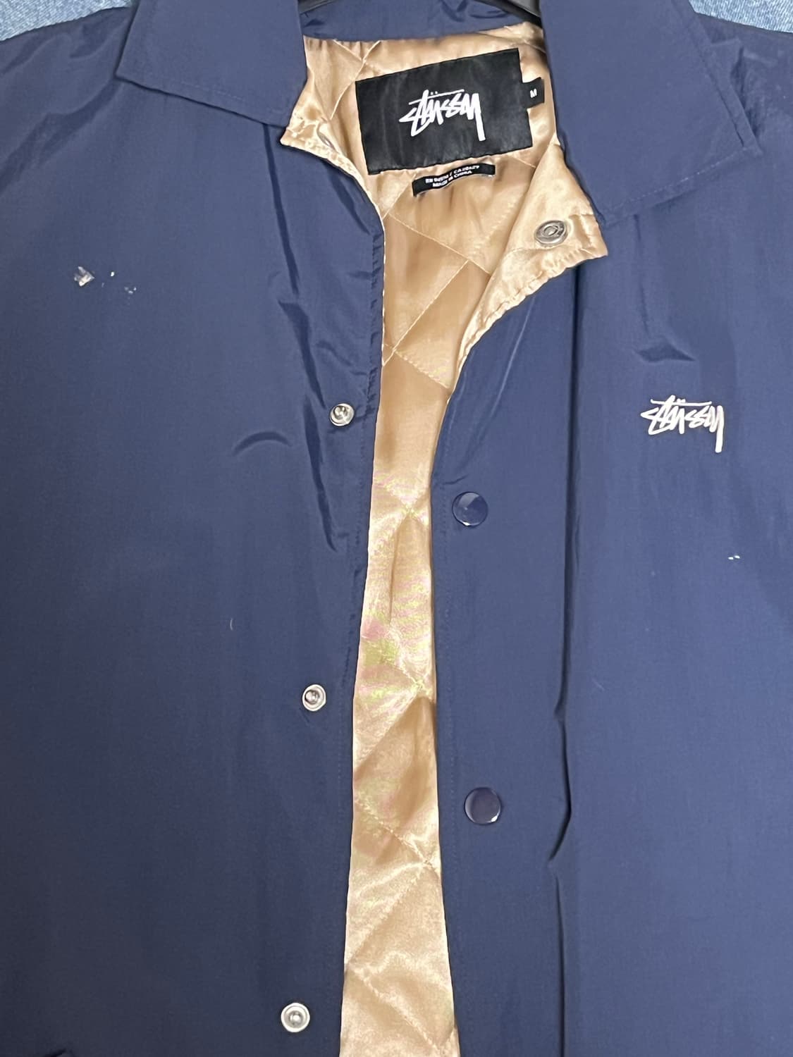 스투시 퀄팅 자켓 NAVY 상품이미지1