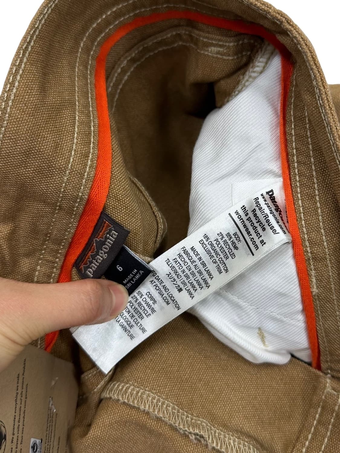 파타고니아 카펜터팬츠 베이지브라운 새상품 (28~29인치) 상품이미지7