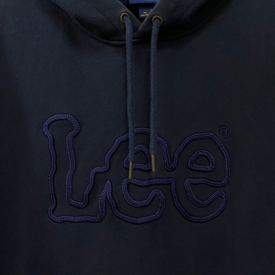 Lee 체인 트위치 로고 후드 티셔츠 네이비 상품이미지3