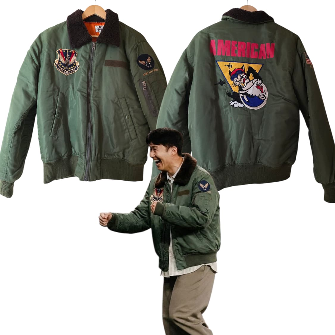 아메리칸 팩토리 L사이즈 항공점퍼 U.S Air Force 상품이미지1