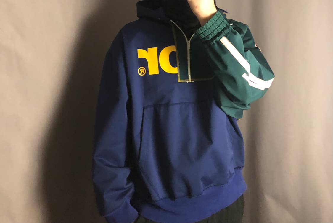 컬러 하프집업 도킹 후드 상품이미지1