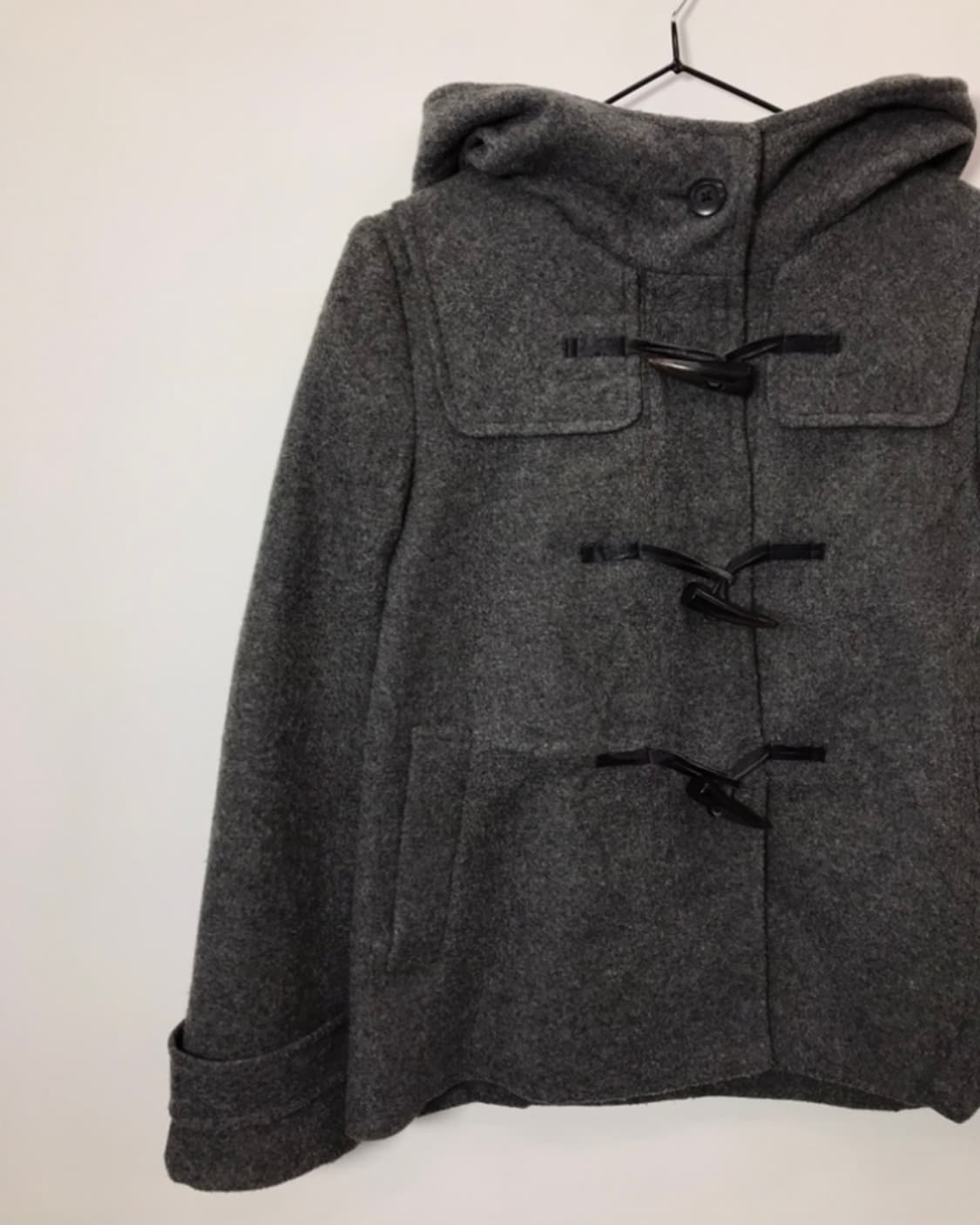 GU Japan Charcoal Hooded Duffle Coat 상품이미지3