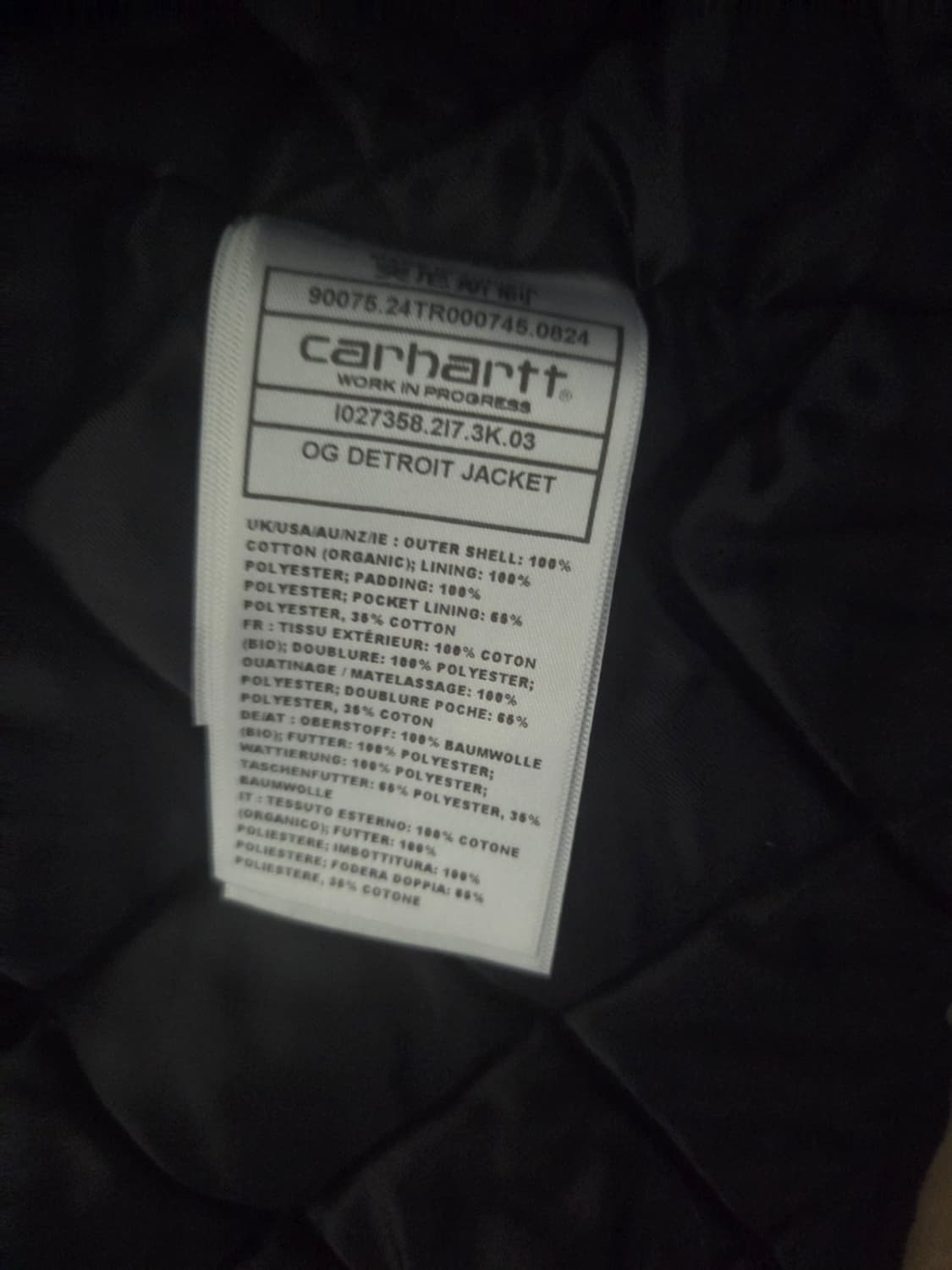 칼하트 WIP  OG 디트로이트 자켓 피넛 L 상품이미지5