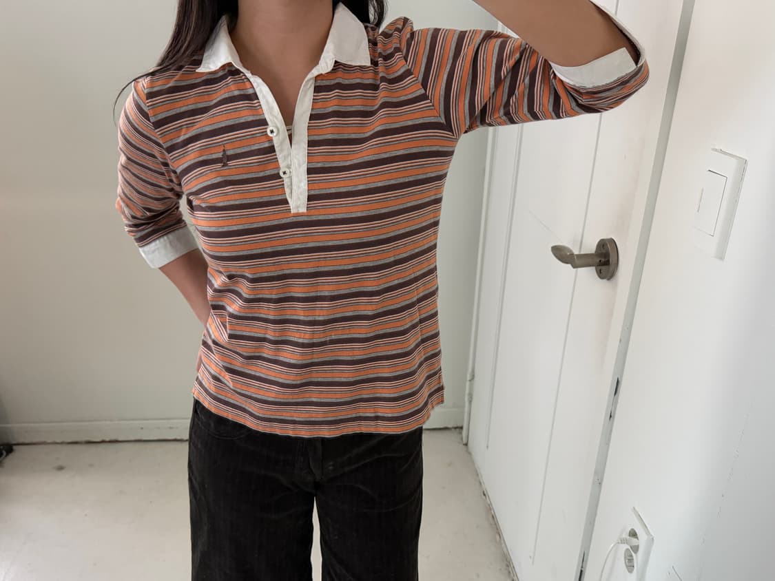 일본빈티지 스트라이프 pk 7부티셔츠 상품이미지2