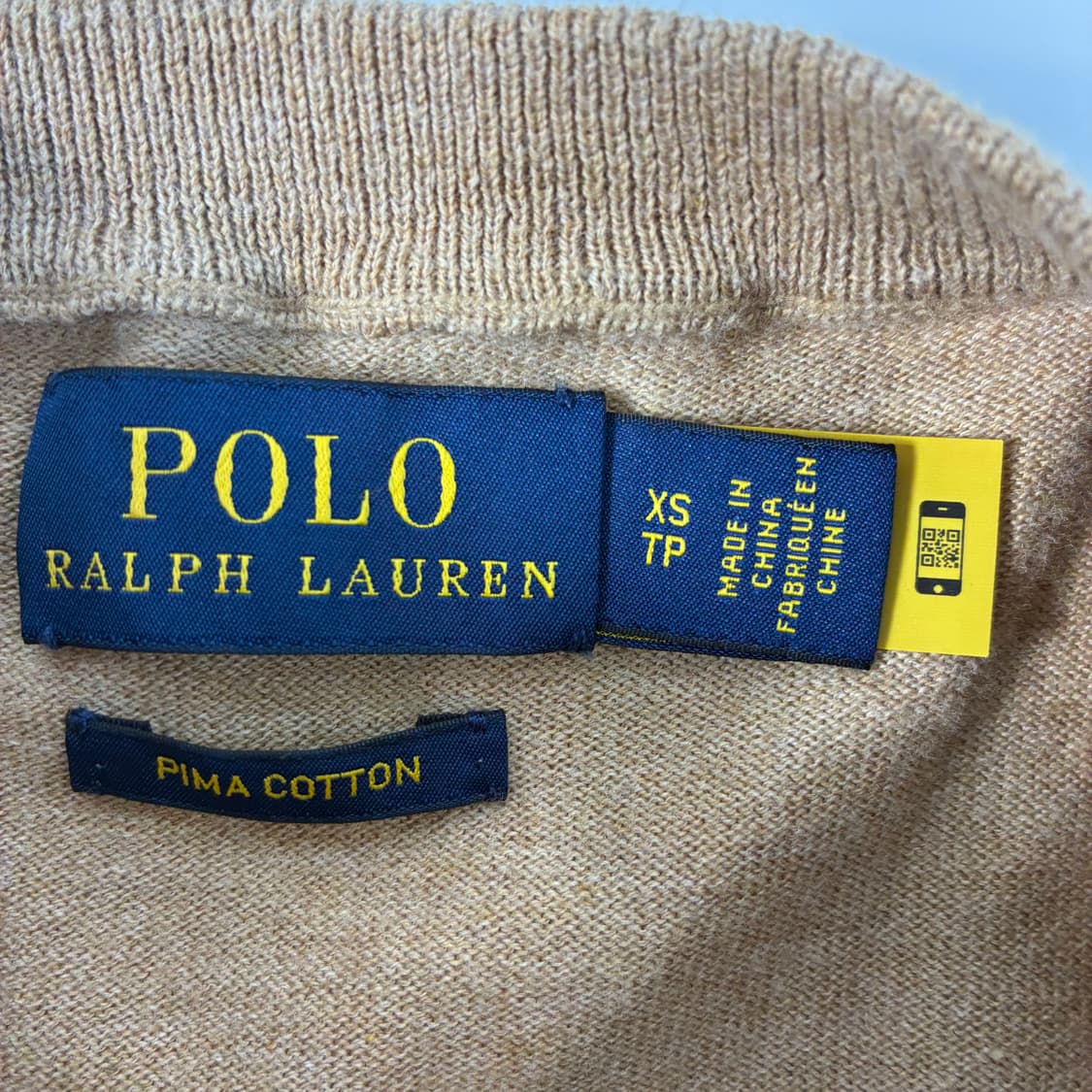 Polo  폴로 랄프로렌 신형 자수 피마코튼 베이지 니트 가디건  상품이미지4