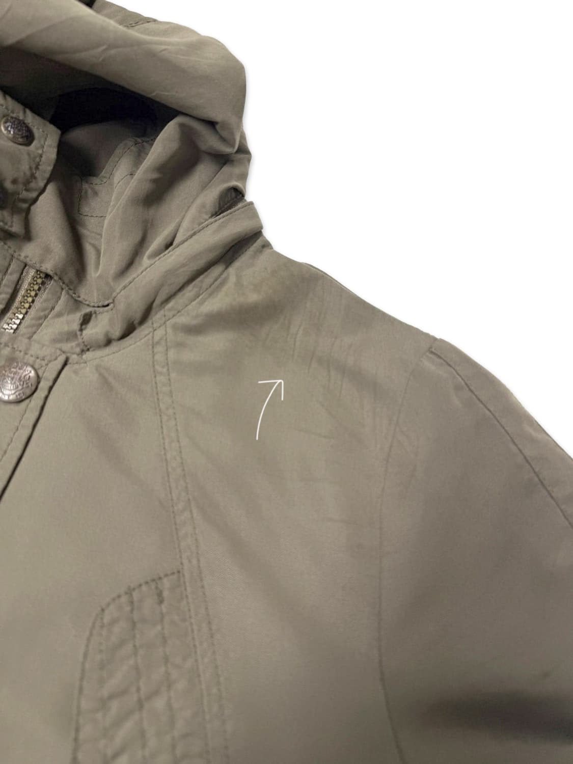 빈티지 spinkle 카키 집업 후드 야상 상품이미지5