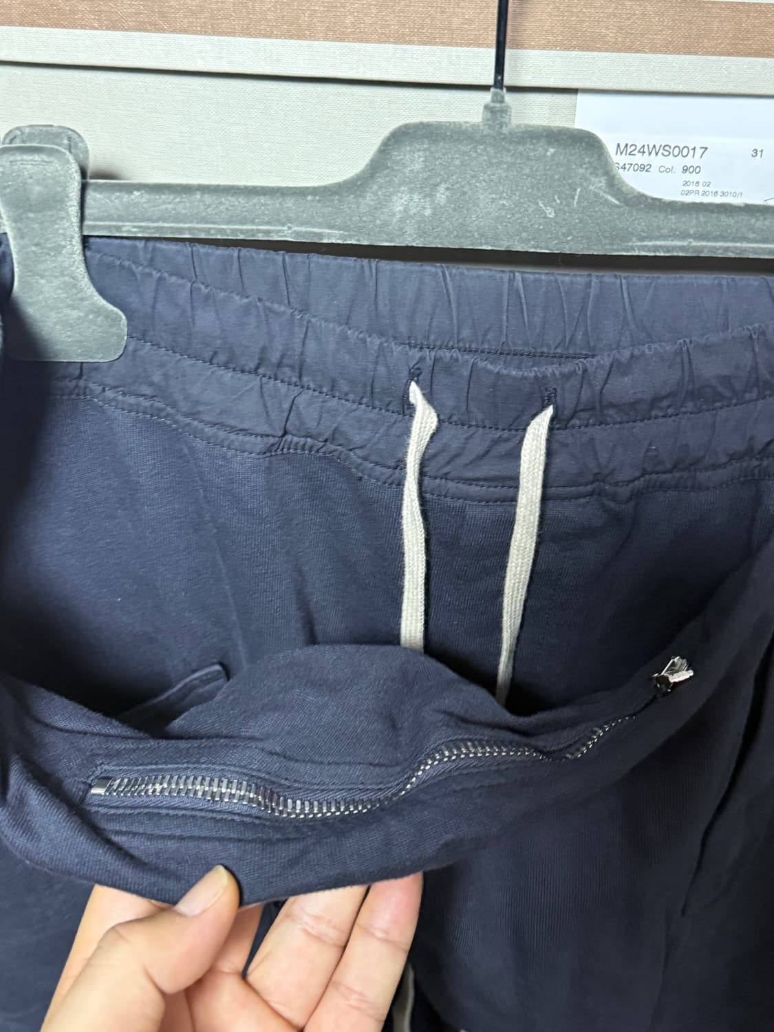 릭오웬스 앞가리개 조거 팬츠 패스포트 색상(다크 네이비) 상품이미지2