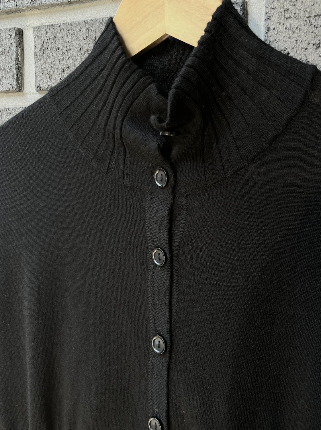 Hiroko Bis 히로코비스 하이넥 가디건 블랙 상품이미지3