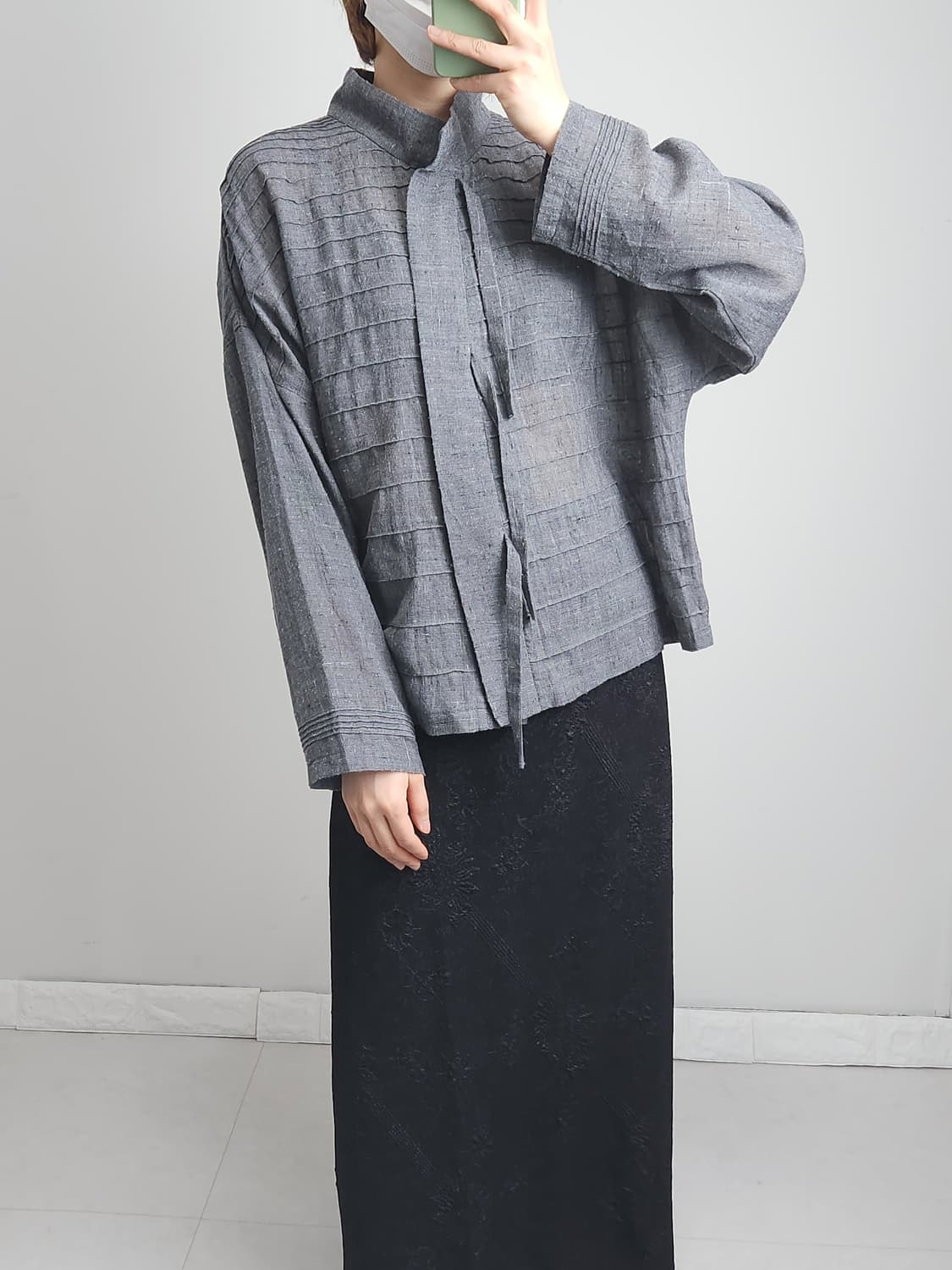 스트랩 블라우스 상품이미지2