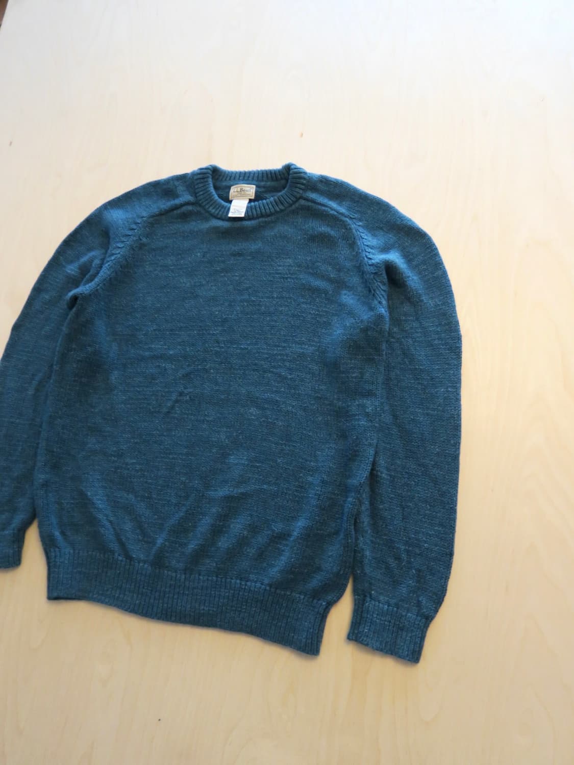 LLbean 라운드 니트 블루 (레어컬러) L 상품이미지7