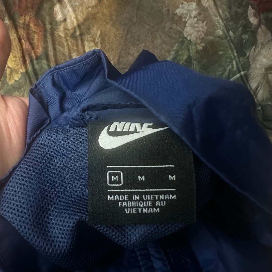나이키 빈티지 화이트 사이드라인 네이비바람막이 M 상품이미지3
