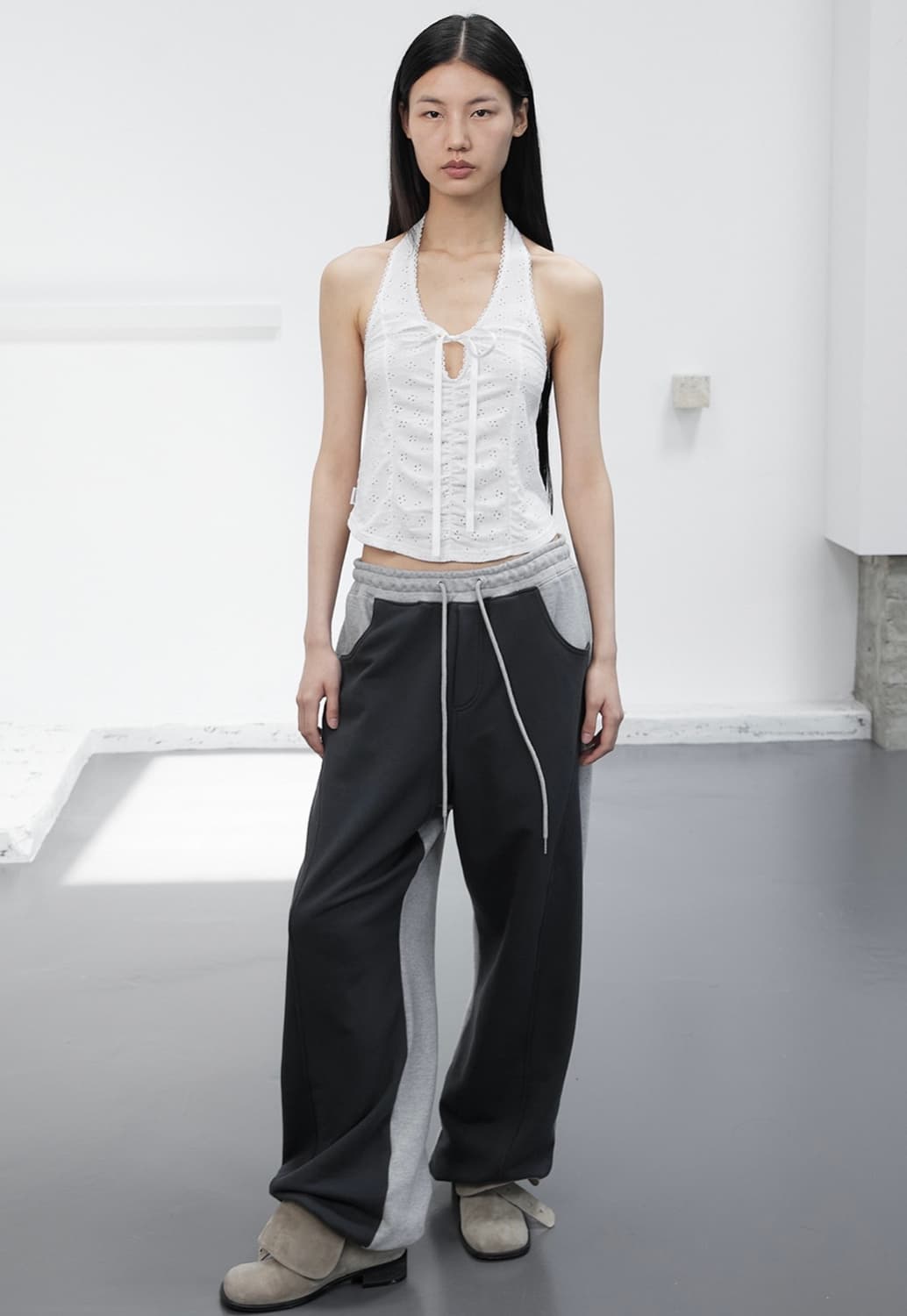 CERRIC REVERSE BANDING PANTS / CHARCOAL 상품이미지2