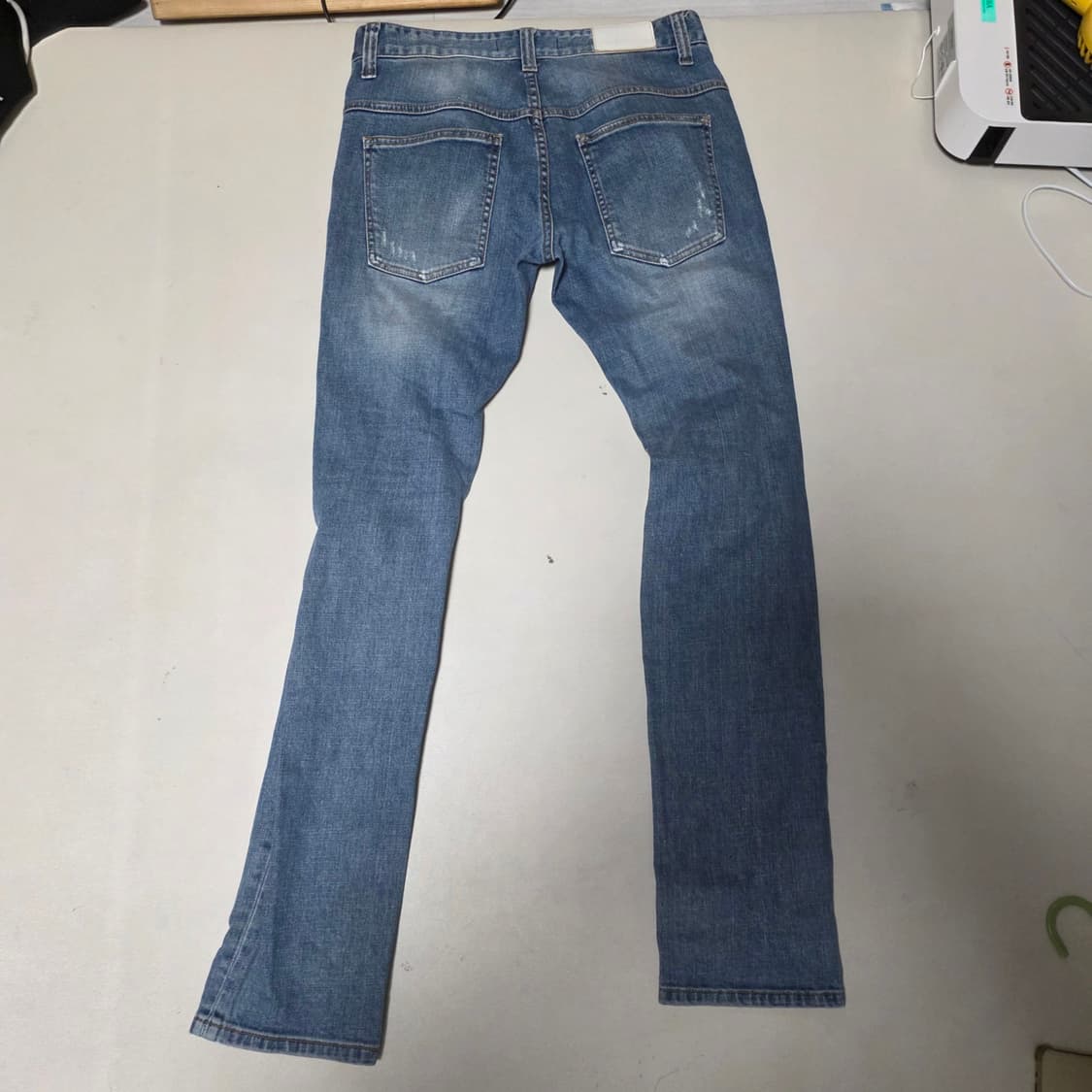 플랙진 스키니진 데미지 워싱 청바지 상품이미지2