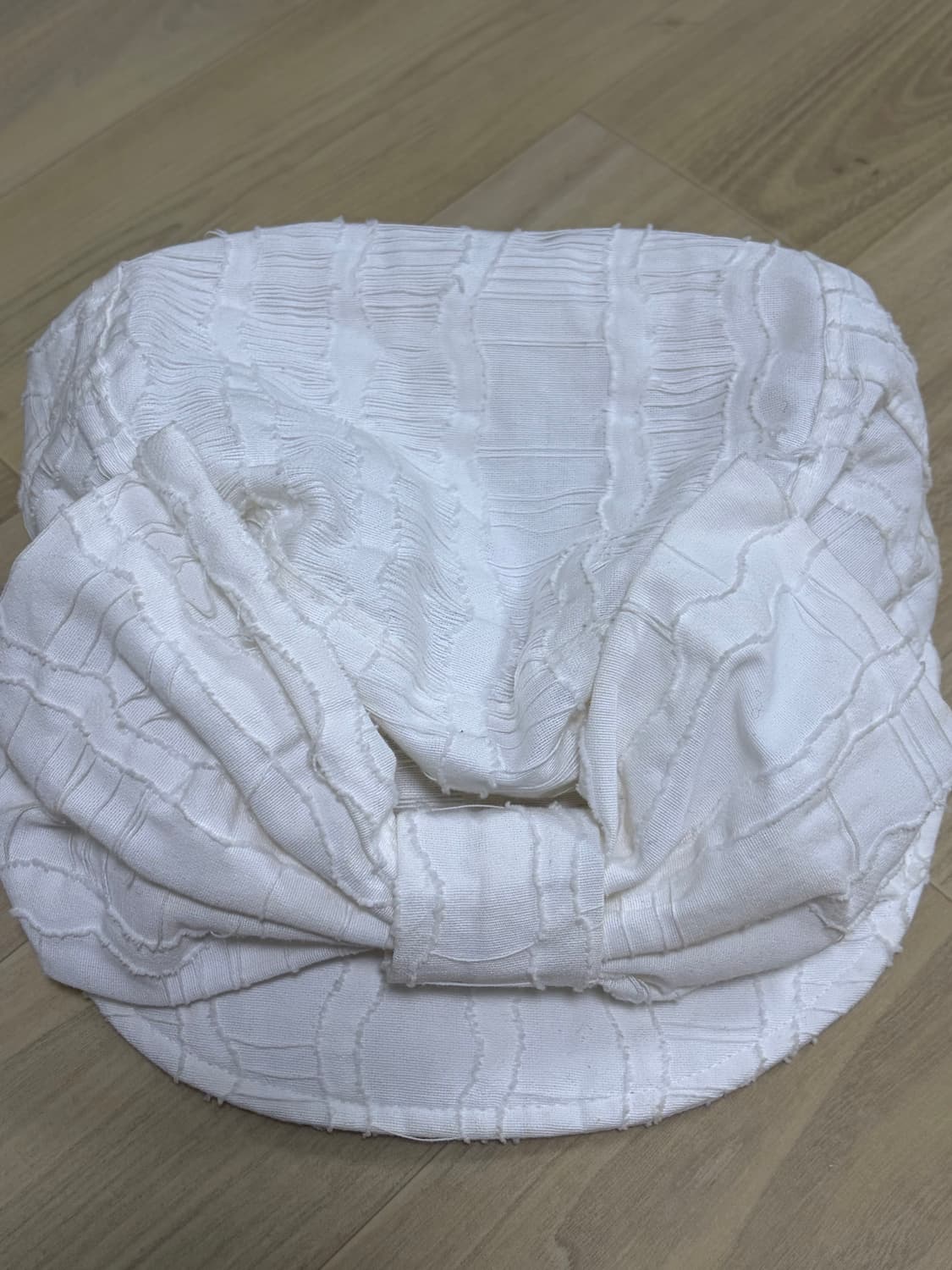 벨보이 캡_리본_웨이브 화이트 상품이미지2