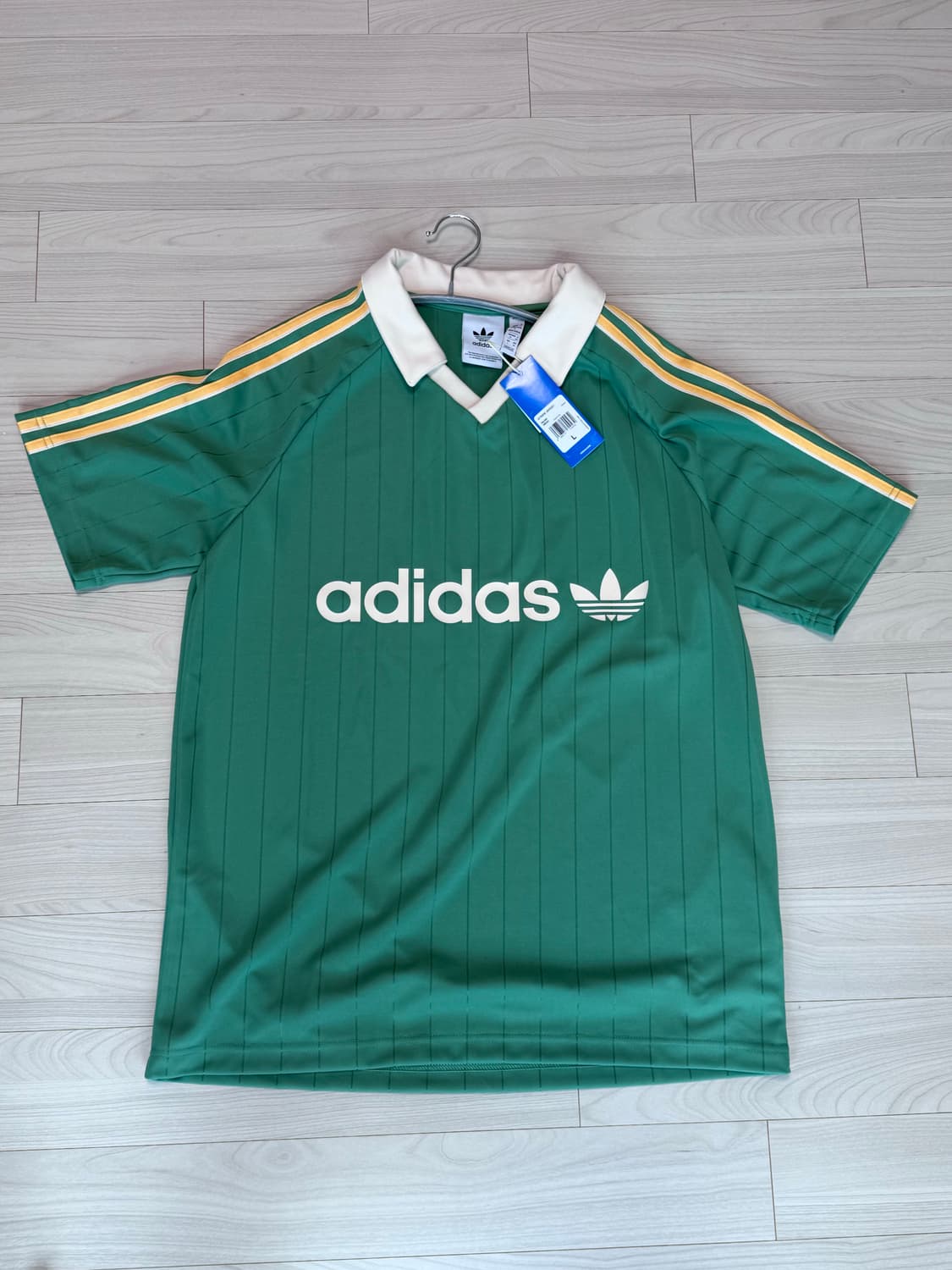 아디다스 핀 스트라이프 져지 티셔츠  상품이미지1