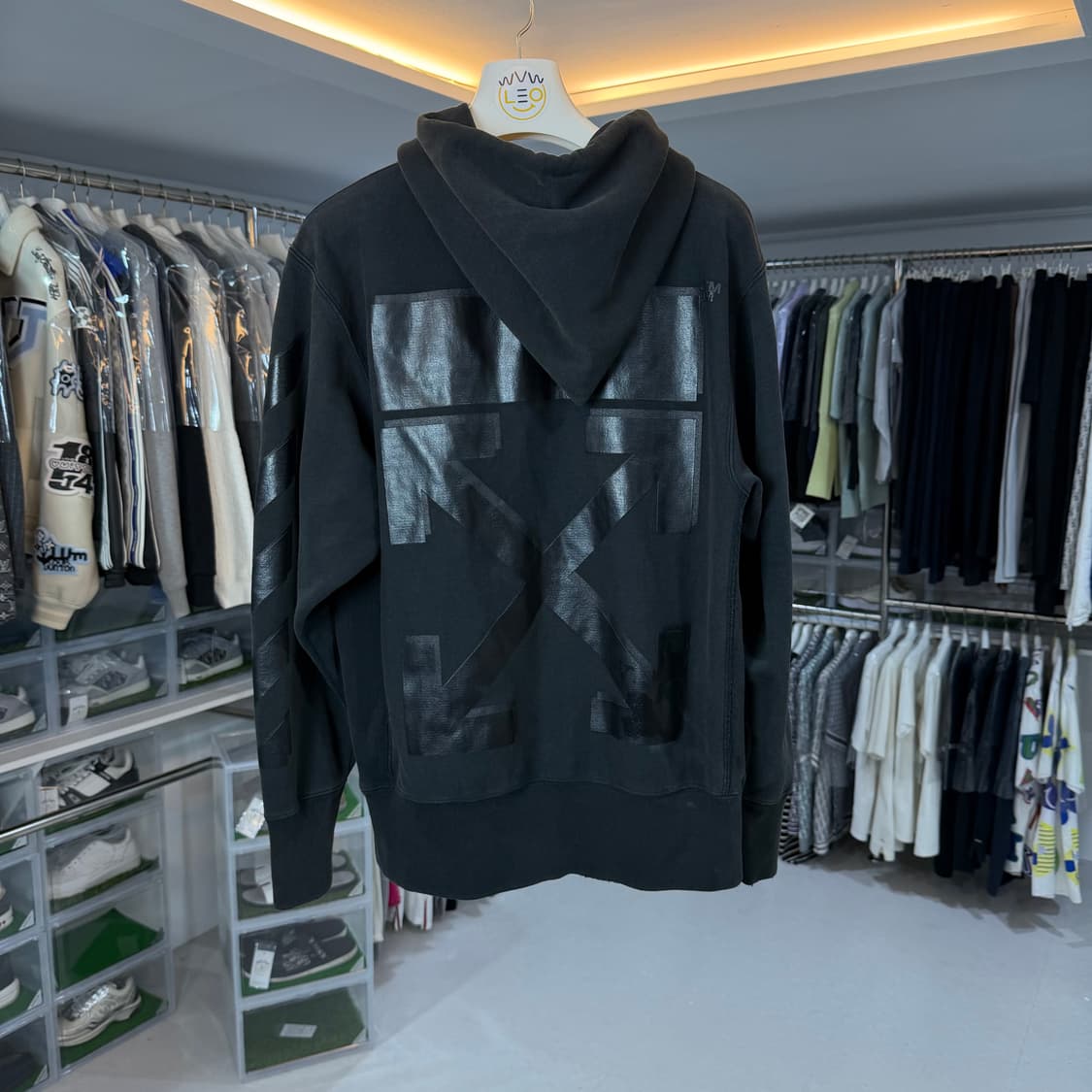 [리오브] 오프화이트 X 챔피온 디아그 애로우 후드 상품이미지1