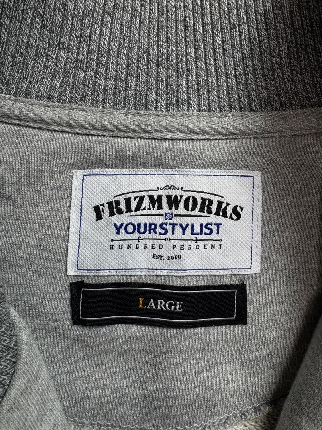 프리즘웍스 해비웨이트 밴딩 디테일 스웻 집업 자켓 2234 상품이미지3