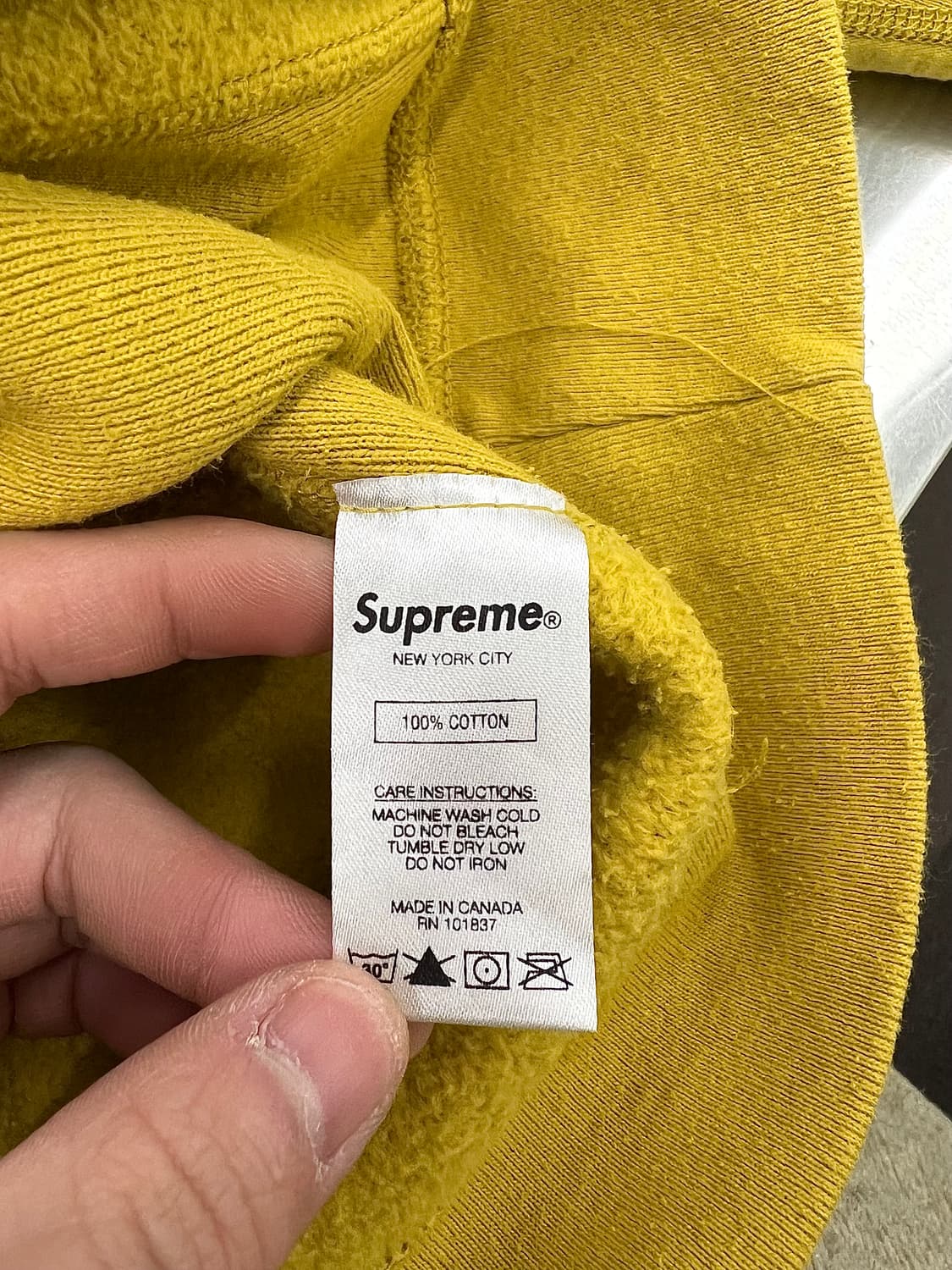 슈프림 18fw 트레이드 마크 머스타드 후디 스웨트 셔츠 상품이미지10