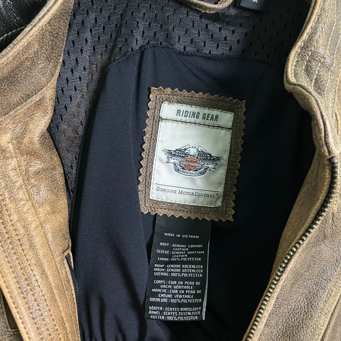 할리데이비슨 우먼스 캐피탈 카우 레더 바이커 자켓 M 상품이미지3