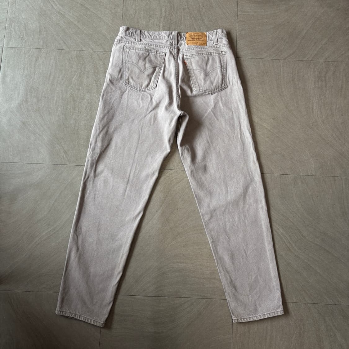 95년 미국 생산 리바이스 550 데님 오렌지탭 그레이 팬츠 상품이미지7