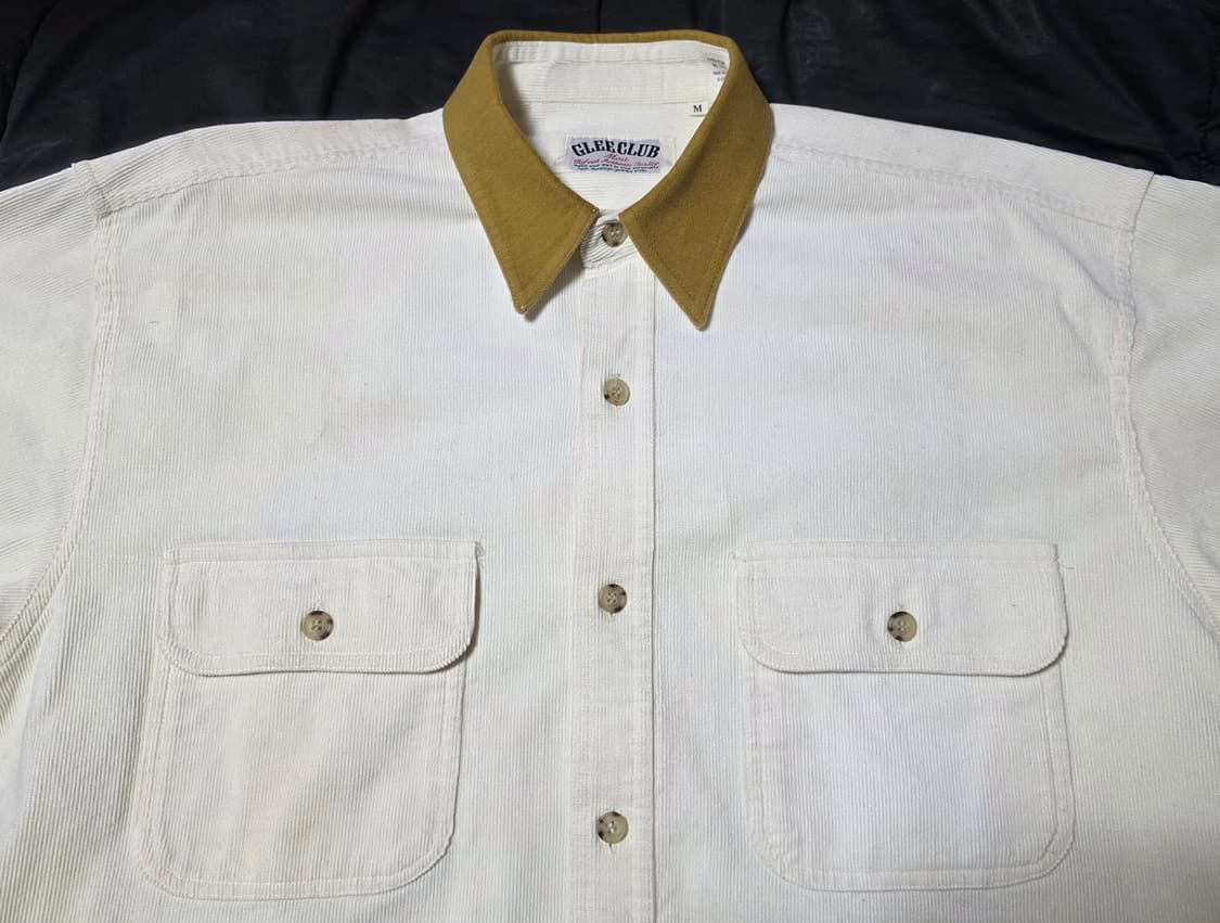 [A급/희귀] GLEE CLUB 코듀로이 x 스웨이드 배색 워크셔츠 상품이미지5