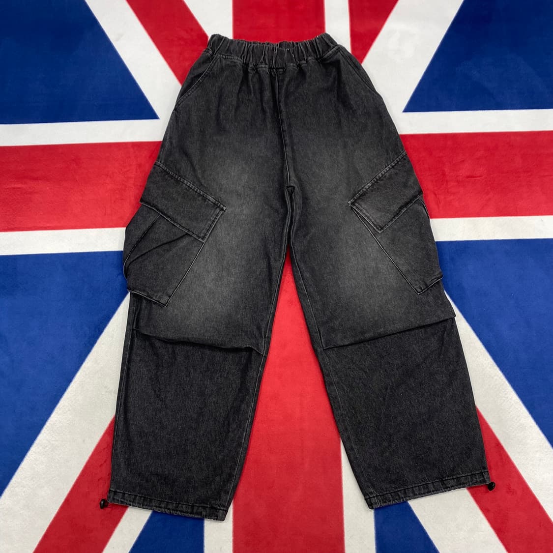 빈티지 밴딩 와이드 카고 팬츠 FREE 상품이미지1