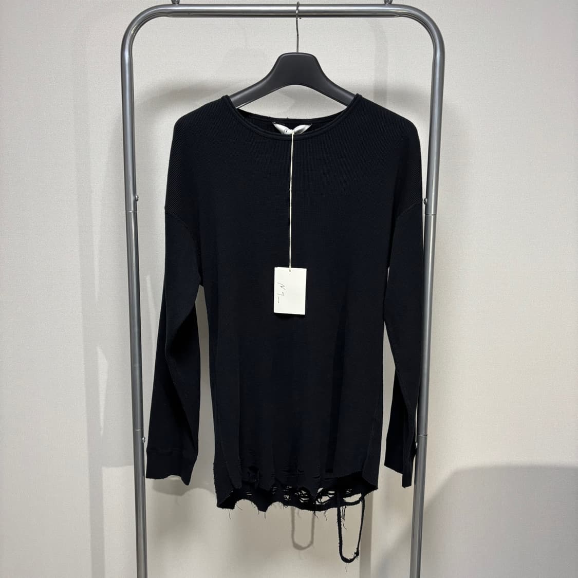 2) ancellm 안셀름 대미지 와플 긴팔 티셔츠 상품이미지1