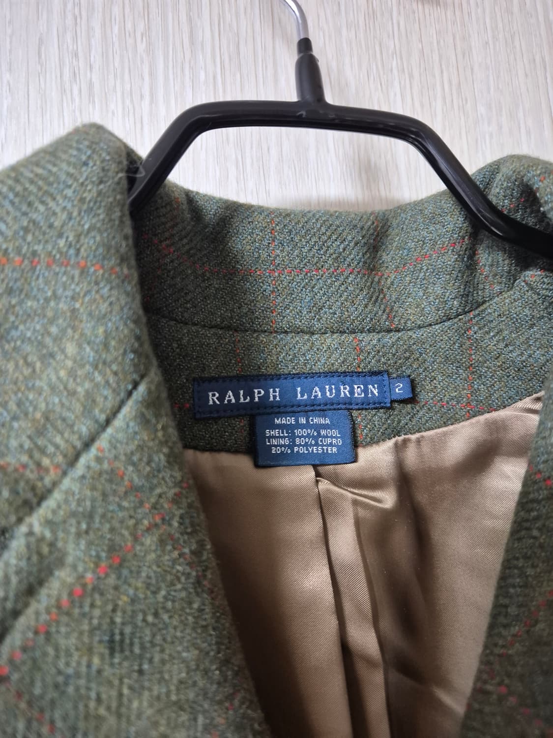 폴로 랄프로렌 헤링본 울자켓 테일러드 가죽패치 2 상품이미지5