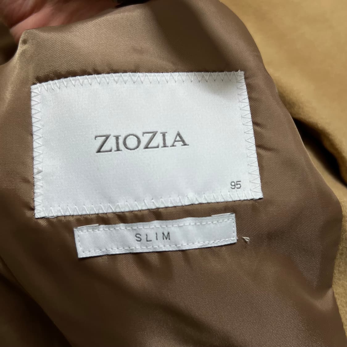 지오지아 슬림핏 캐시미어 싱글 롱코트 [베이지] M/95 상품이미지5