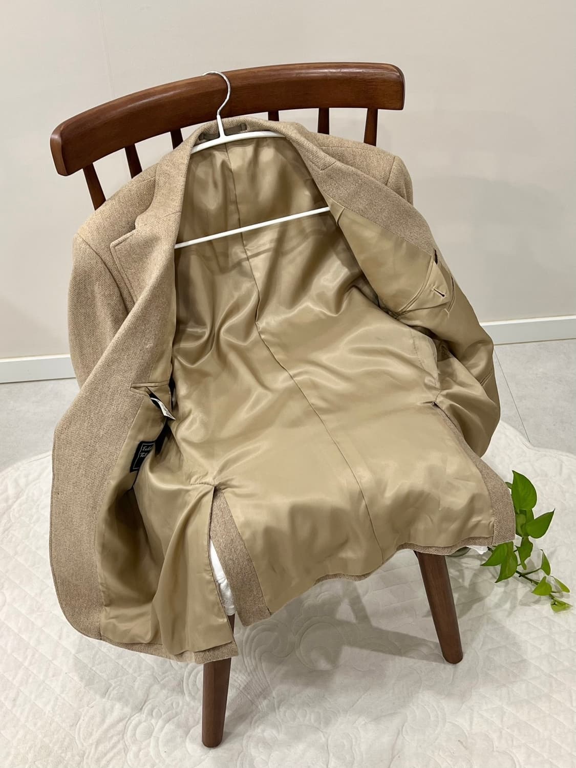 울 캐시미어 베이지 클래식 자켓 상품이미지5